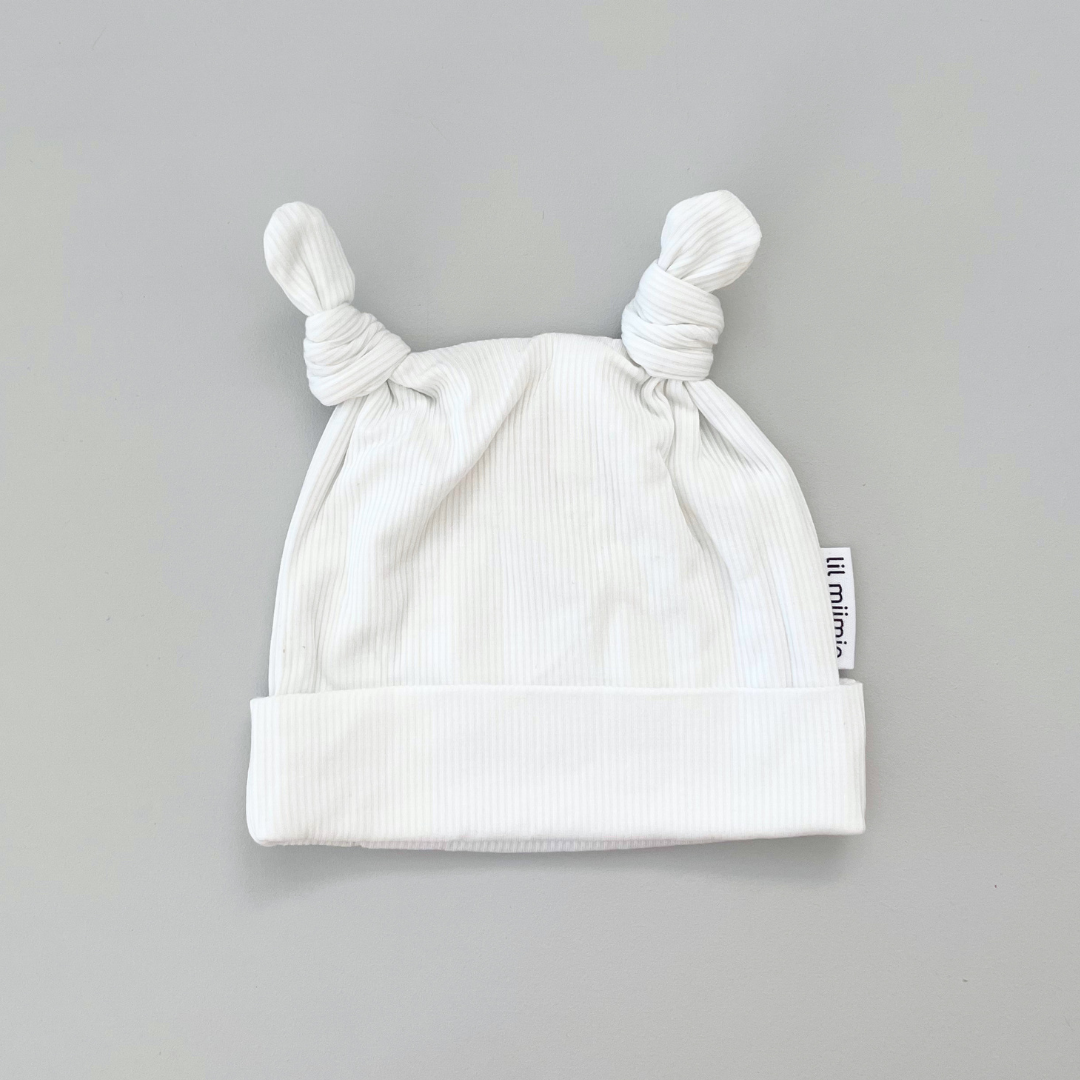 DOUBLE KNOT BEANIE | COCONUT WHITE