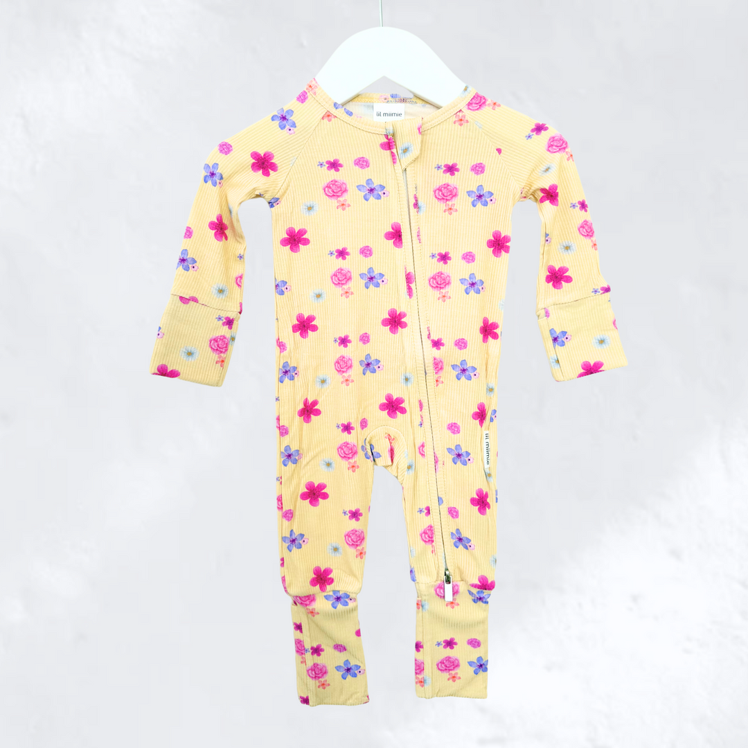 Zipper Onesie - Summer Bloom