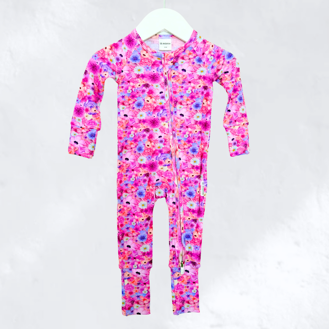 Zipper Onesie - Blossom