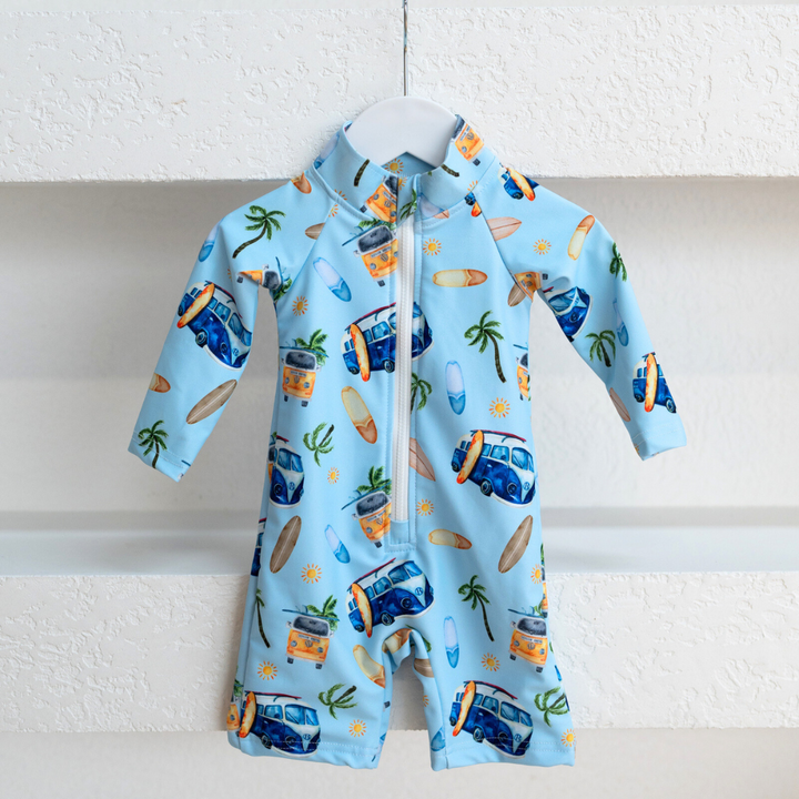 LONG SLEEVE SWIMSUIT | SURFSIDE BLUE