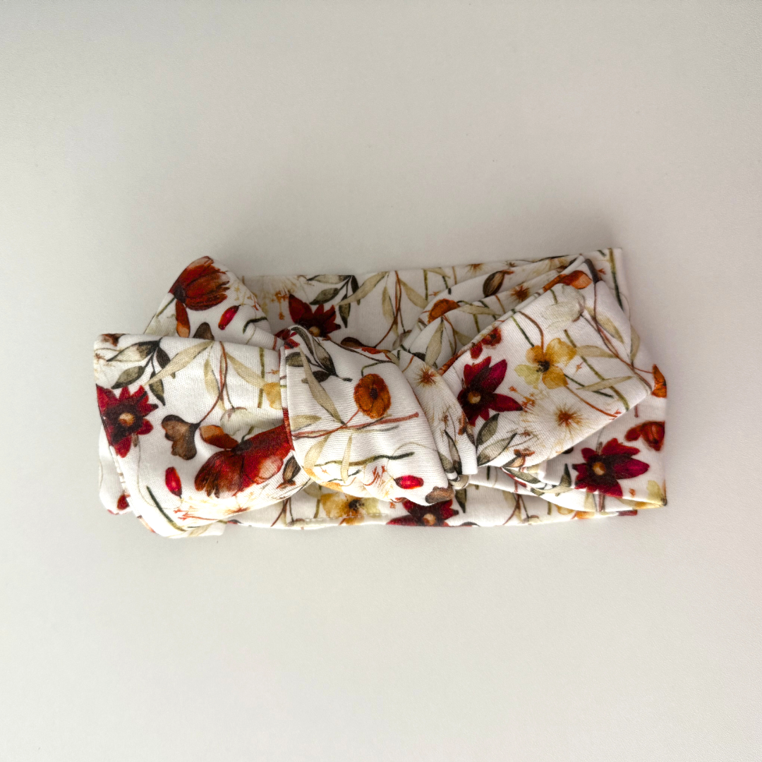 TOPKNOT BOW | AUTUMN FLORAL