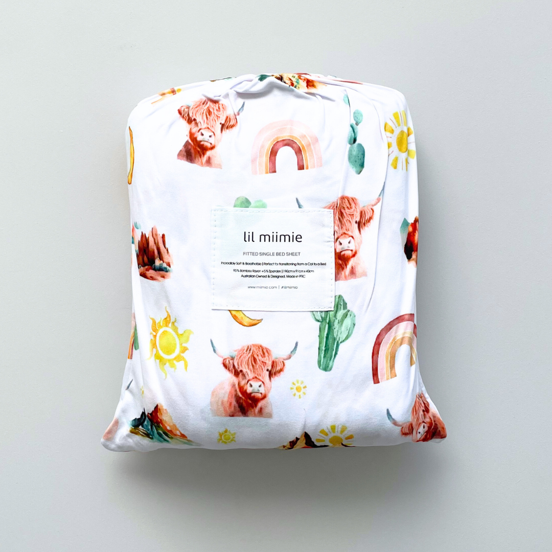 Fitted Single Sheet | Highland Cows