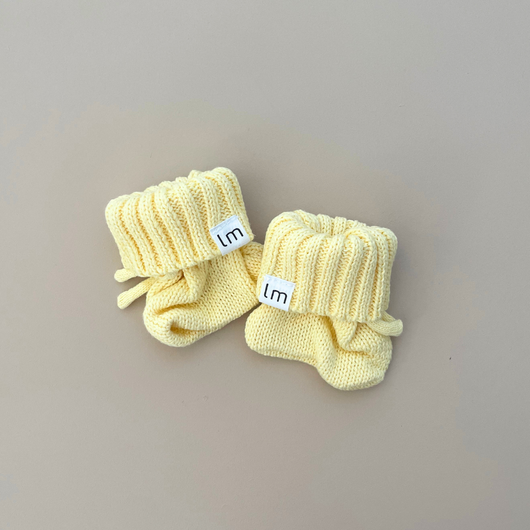 KNITTED BOOTIES | BUTTER YELLOW