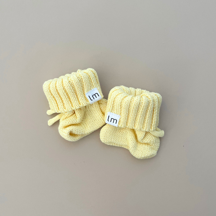 KNITTED BOOTIES | BUTTER YELLOW
