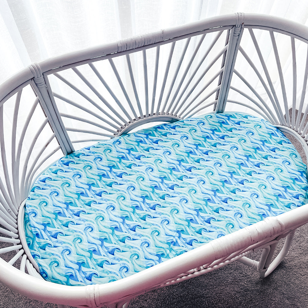 Bassinet Sheet/Change Cover | Break Waves