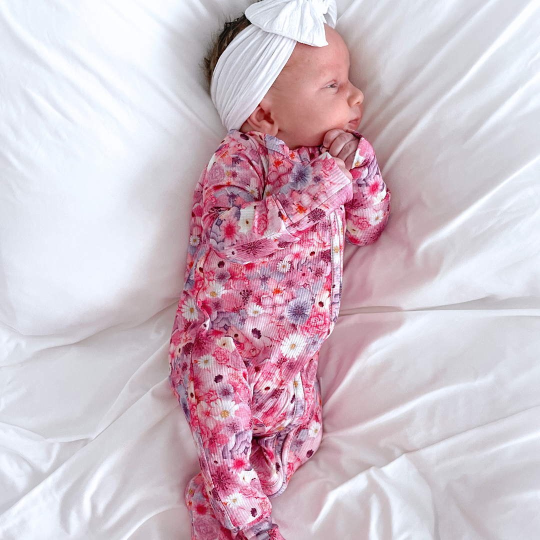Zipper Onesie - Blossom