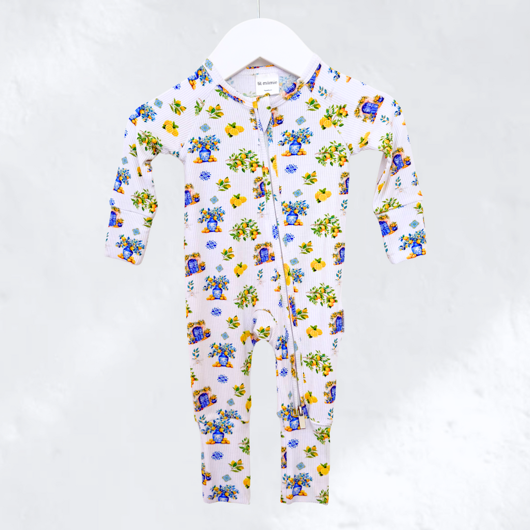 Zipper Onesie - Lemons