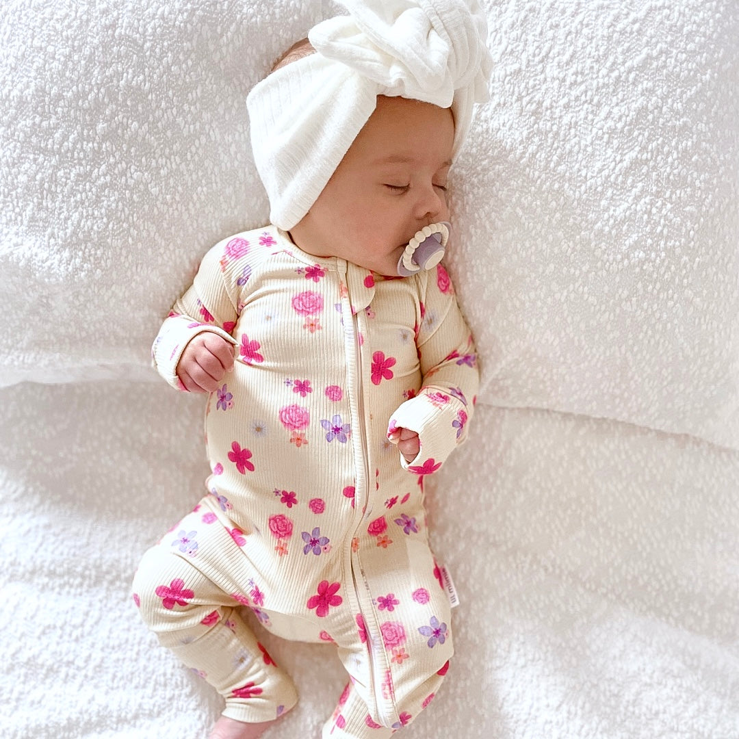 Zipper Onesie - Summer Bloom