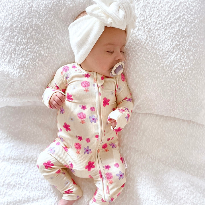 Zipper Onesie - Summer Bloom