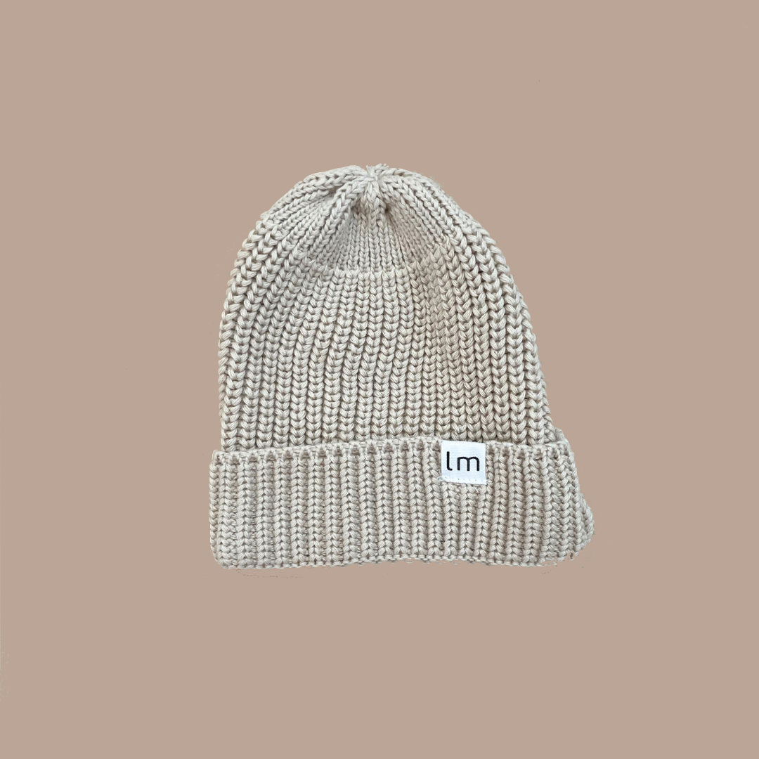 KNIT BEANIE | OAT CREAM