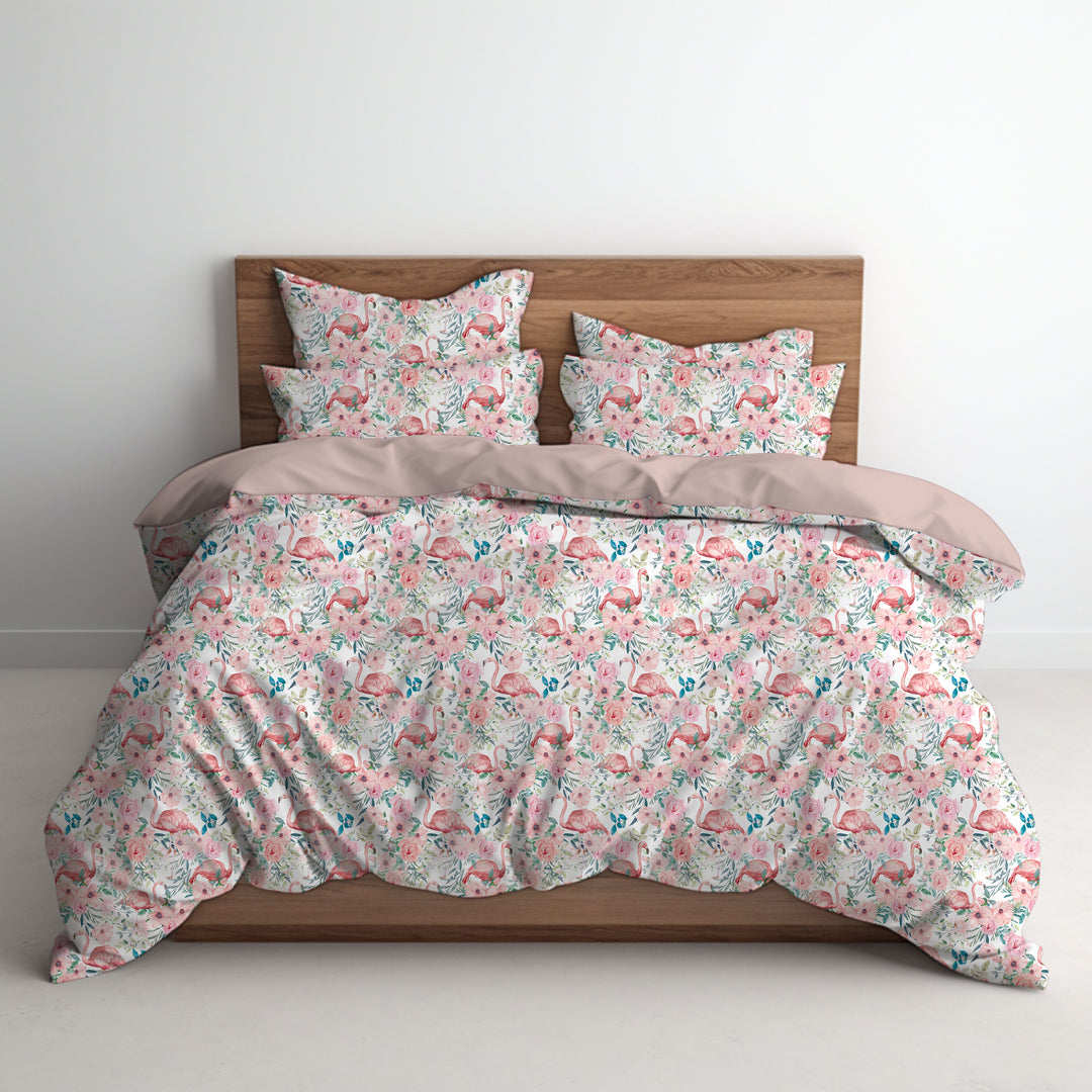 DUVET COVER | PINK FLAMINGO