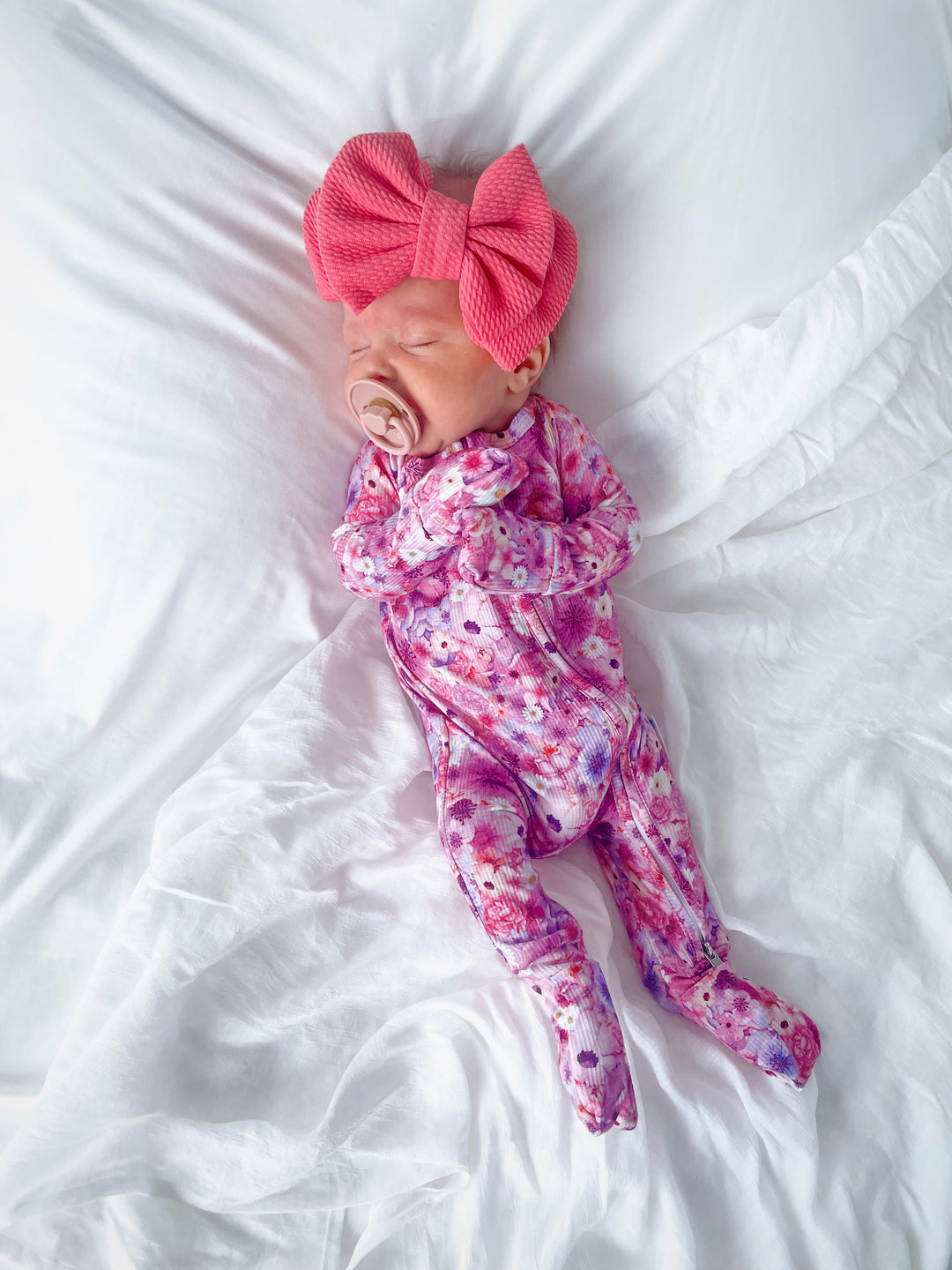 Zipper Onesie - Blossom