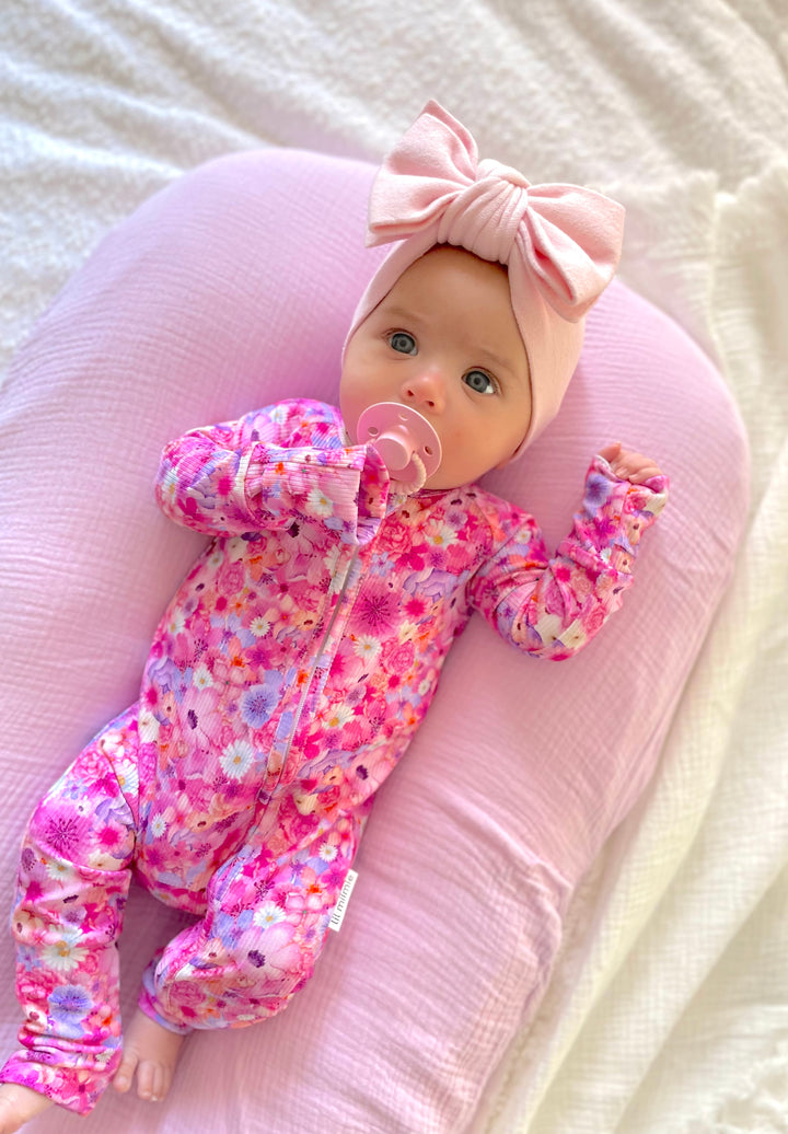 Zipper Onesie - Blossom