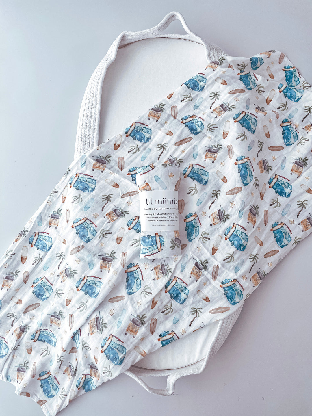 Bamboo Muslin Swaddle - Surfside