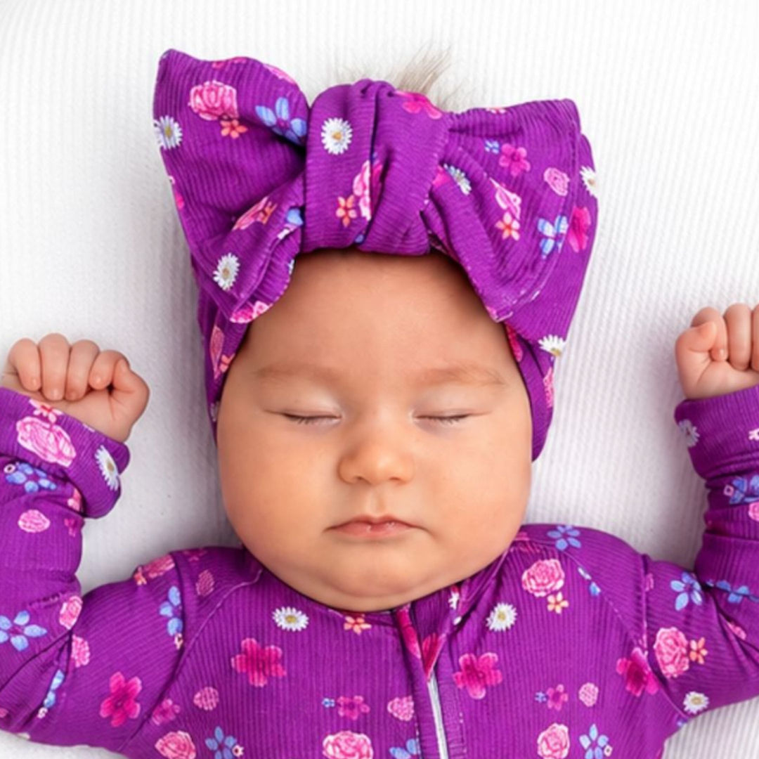 Topknot Bow - Grape Summer Bloom (PRE-ORDER OCT)