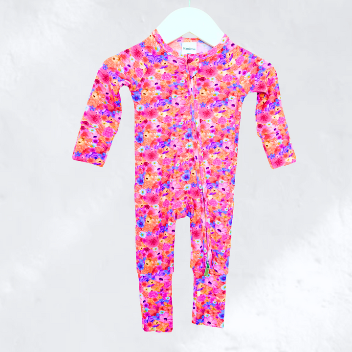 Zipper Onesie - CORAL BLOSSOM (PRE-ORDER)
