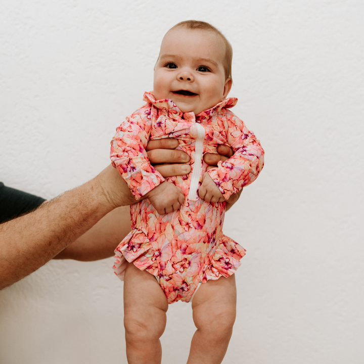 LONG SLEEVE FRILL SWIMSUIT | BUTTERFLY DREAMS