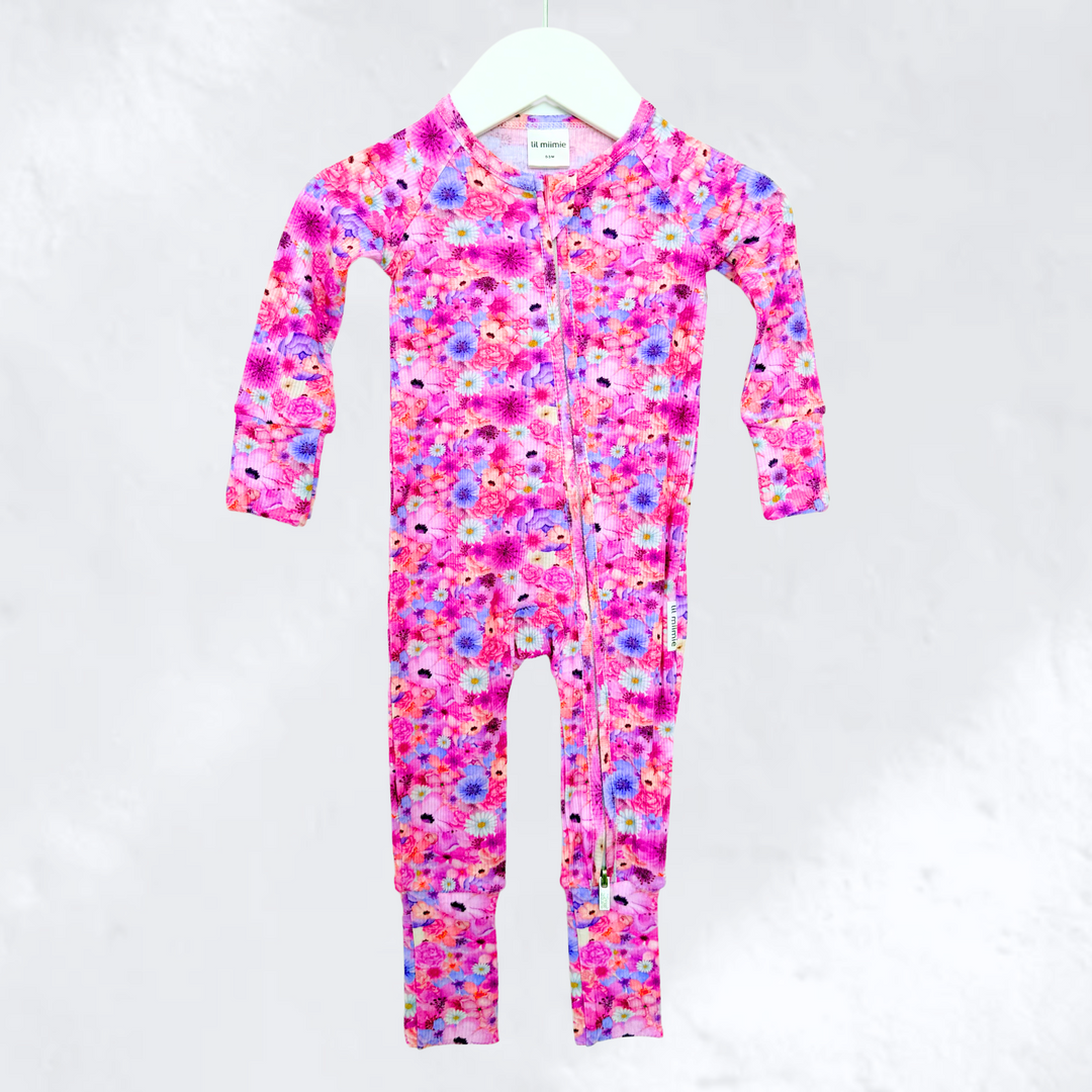 Zipper Onesie - Blossom (PRE-ORDER)