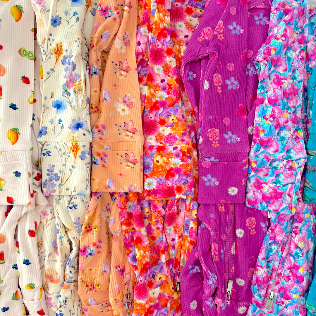 Zipper Onesie - LILAC BUTTERFLY DREAMS (PRE-ORDER)