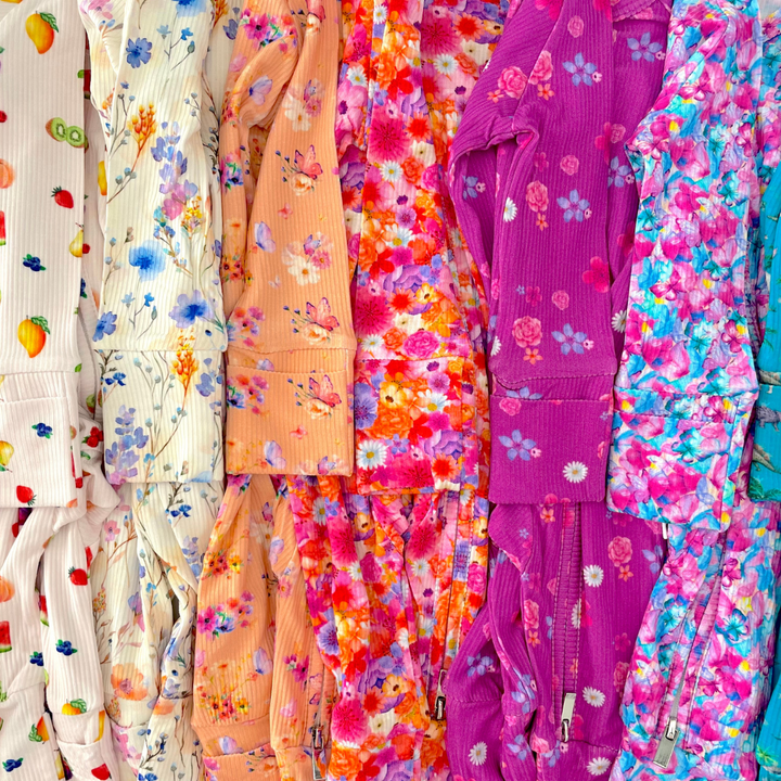 Zipper Onesie - LILAC BUTTERFLY DREAMS (PRE-ORDER)