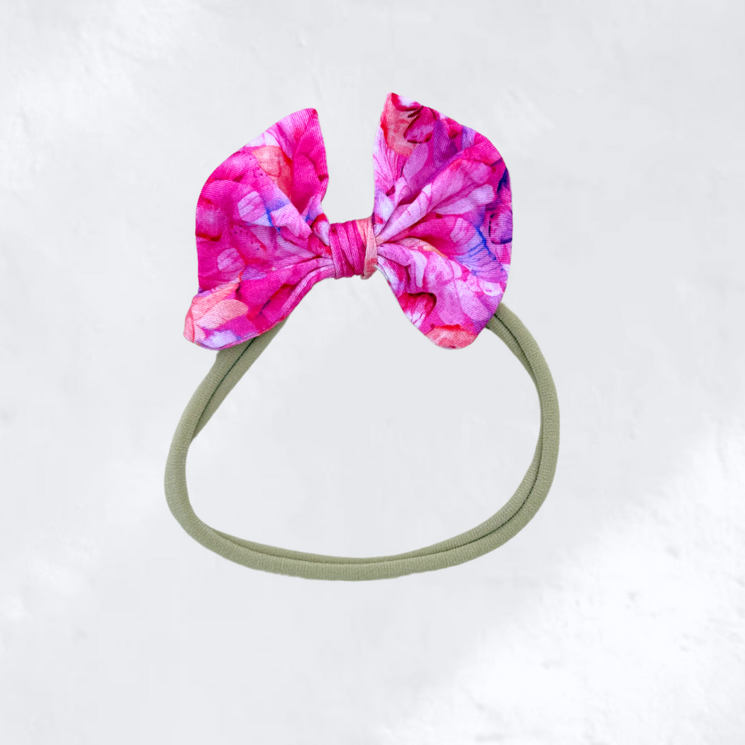 BOW HEADBAND | PINK BUTTERFLY DREAMS