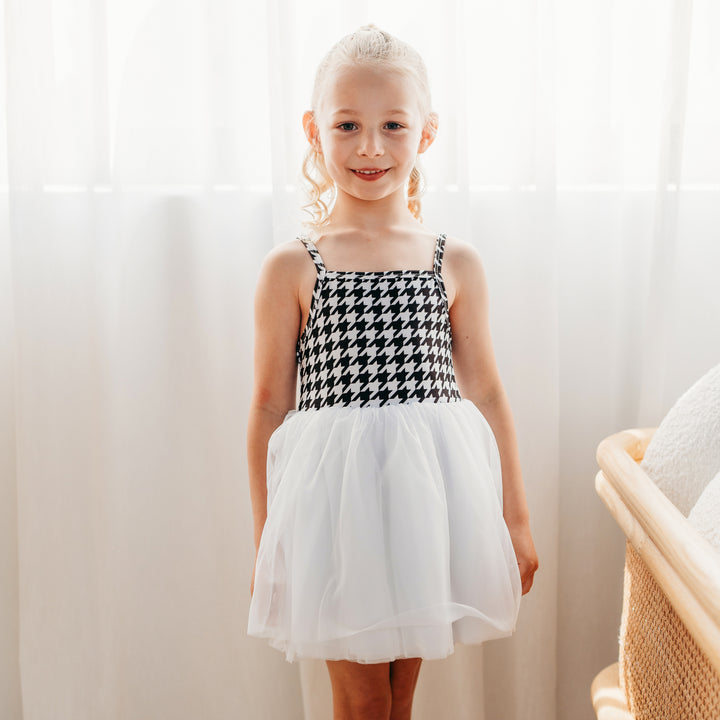 TUTU TULLE DRESS | HOUNDSTOOTH