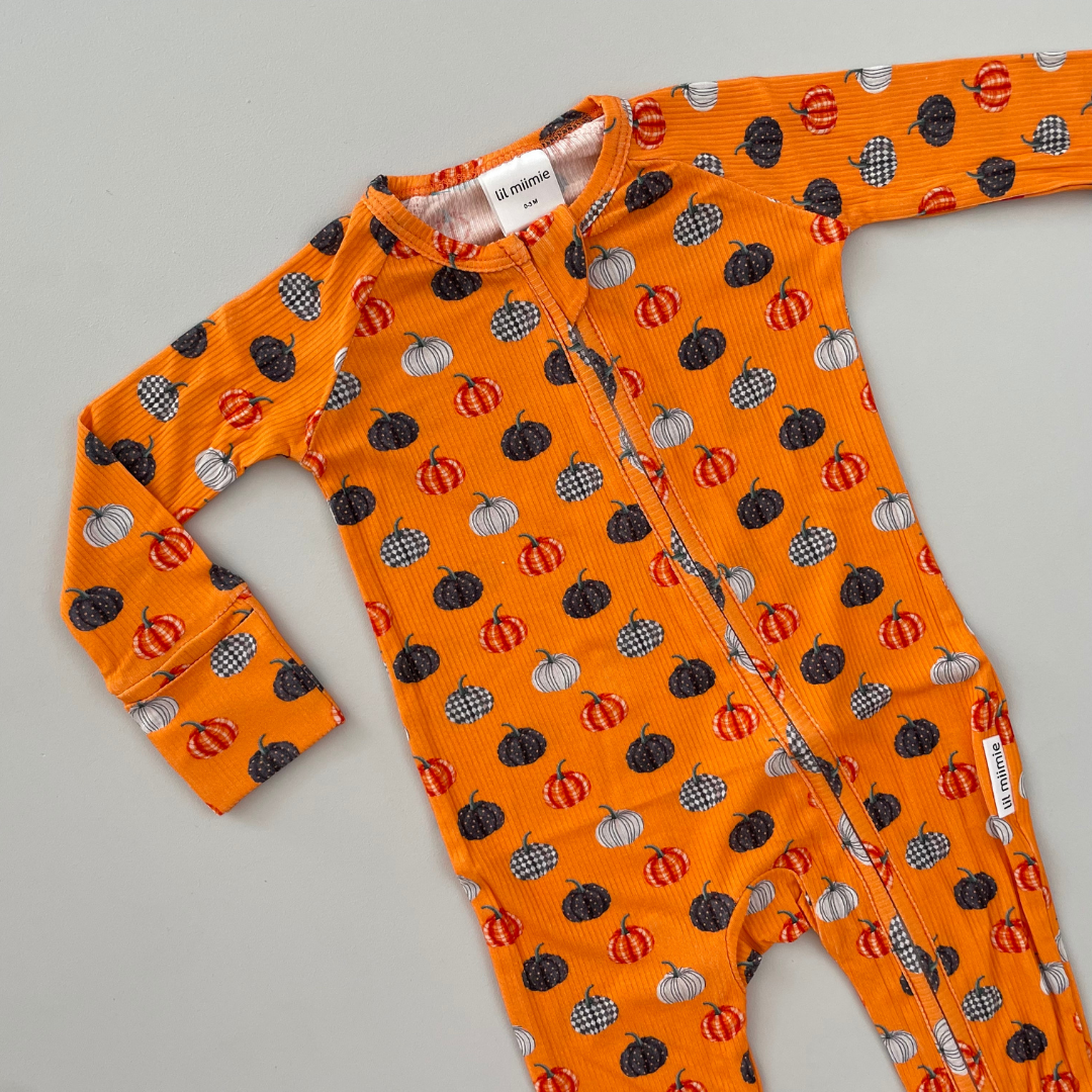 Zipper Onesie - PUMPKIN