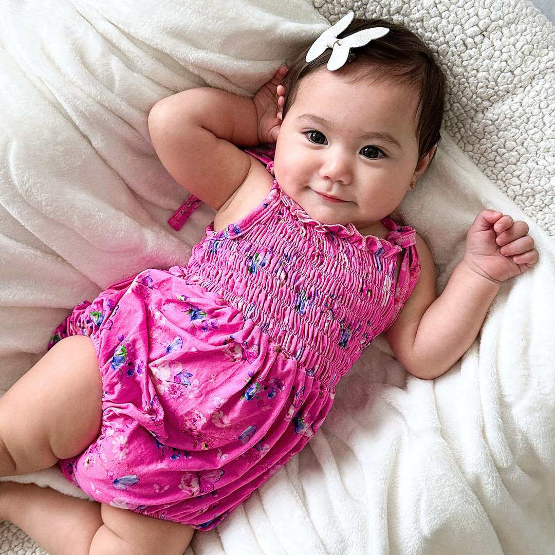 SUMMER BAMBOO ROMPER | Pink Butterfly Dreams