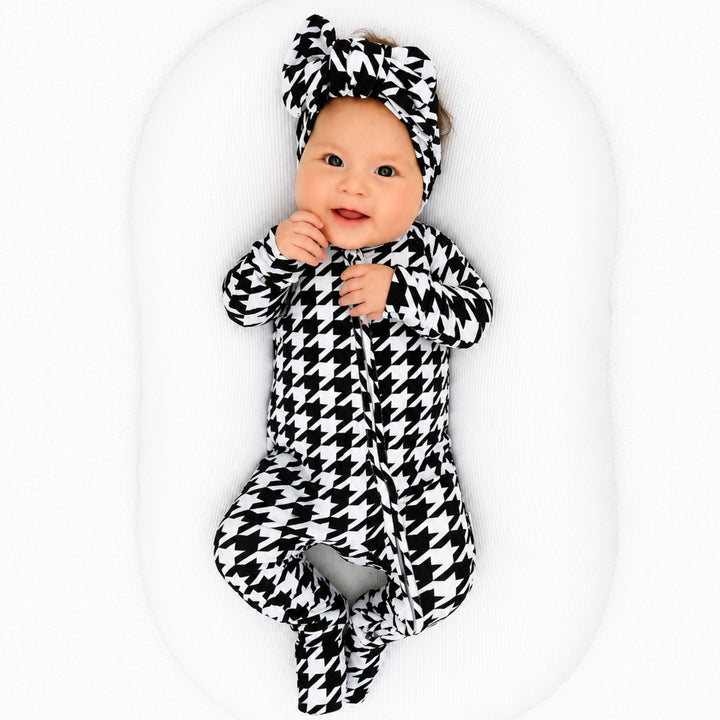 Zipper Onesie - HOUNDSTOOTH (PRE-ORDER OCT)