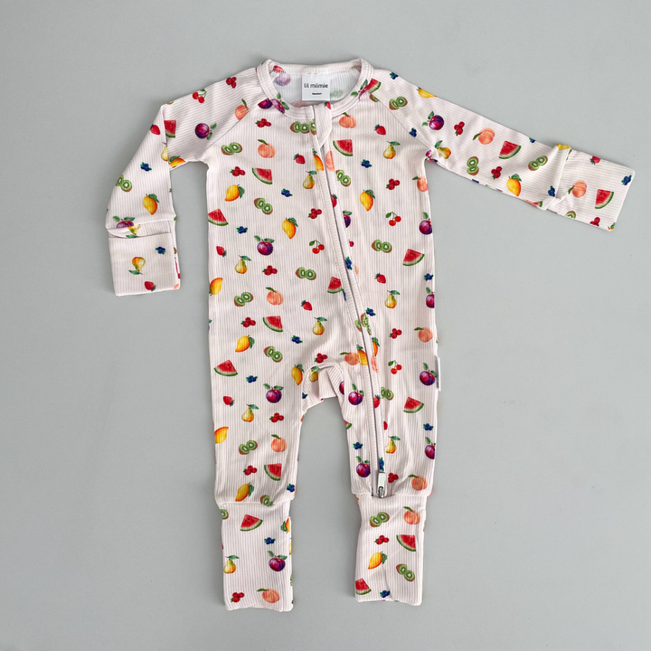 Zipper Onesie - SUMMER FRUITS