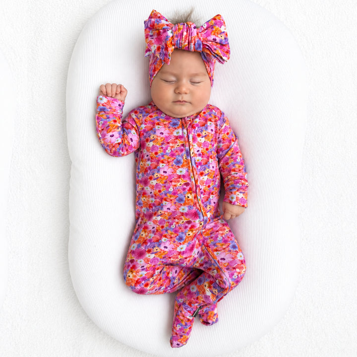 Zipper Onesie - CORAL BLOSSOM (PRE-ORDER)