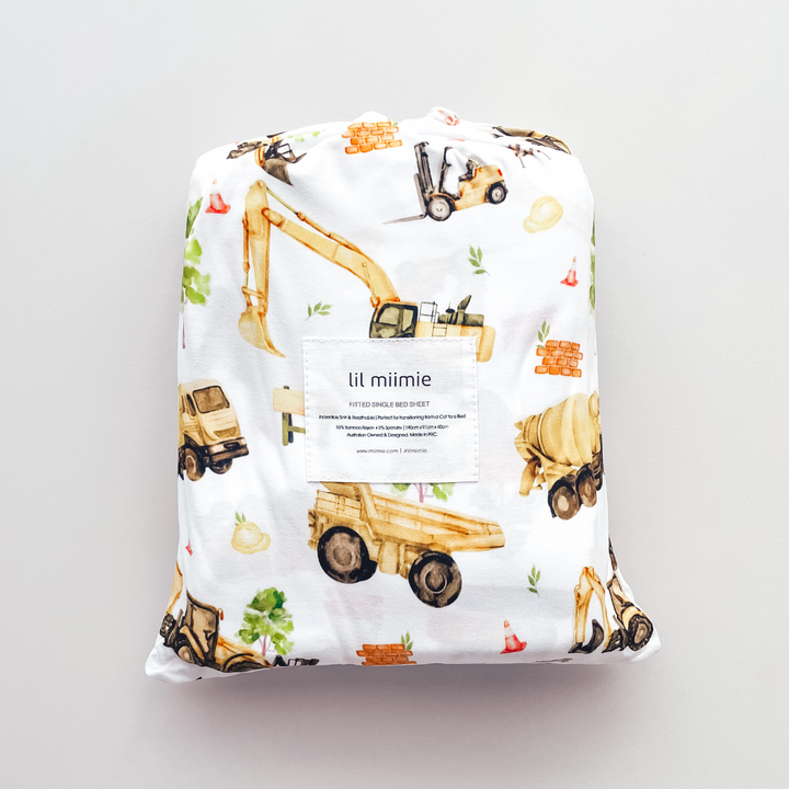 Fitted Single Sheet | Construction Trucks