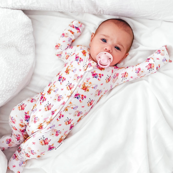 Zipper Onesie - Butterfly Garden (PRE-ORDER)