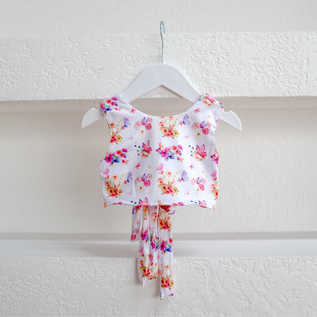 REVERSIBLE TIE TANK TOP | BUTTERFLY GARDEN