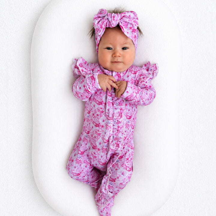 Zipper Frill Onesie - CUPCAKES (PRE-ORDER)