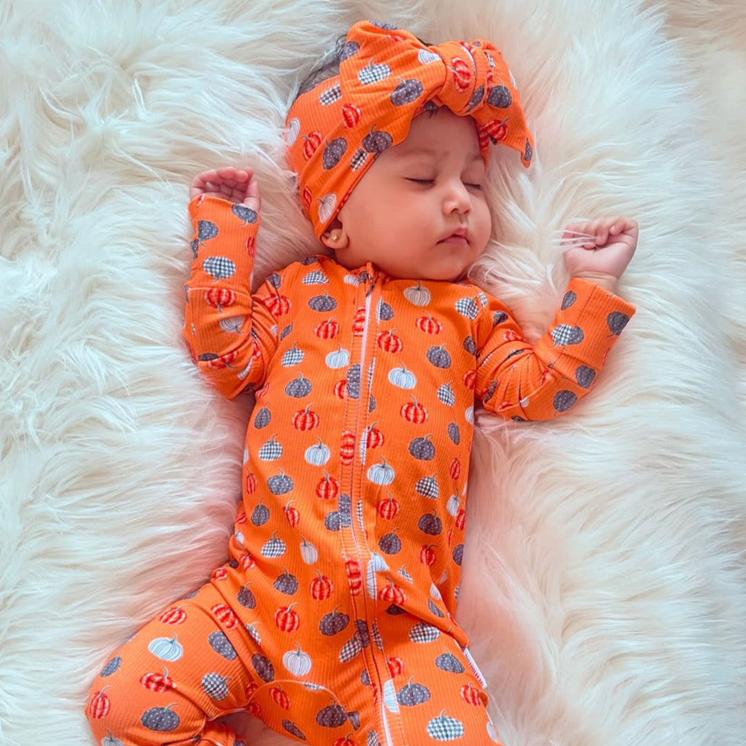 Zipper Onesie - PUMPKIN