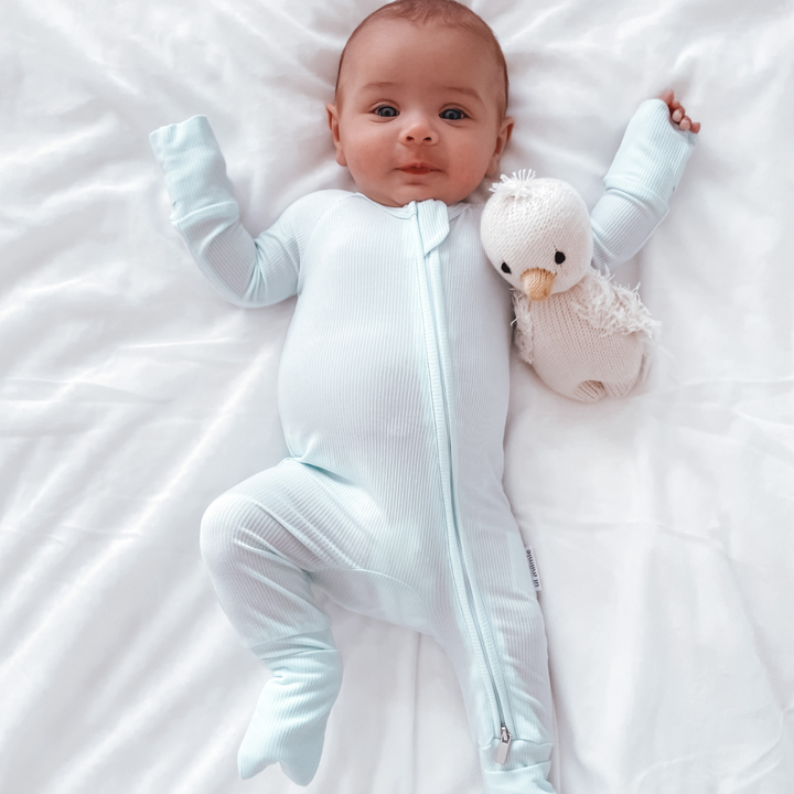 Zipper Onesie - Sky Blue