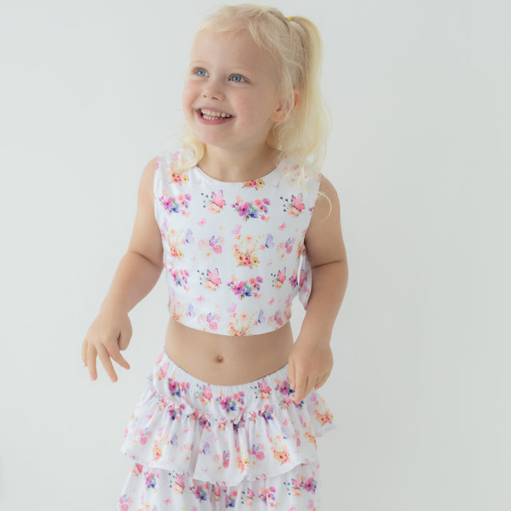 REVERSIBLE TIE TANK TOP | BUTTERFLY GARDEN