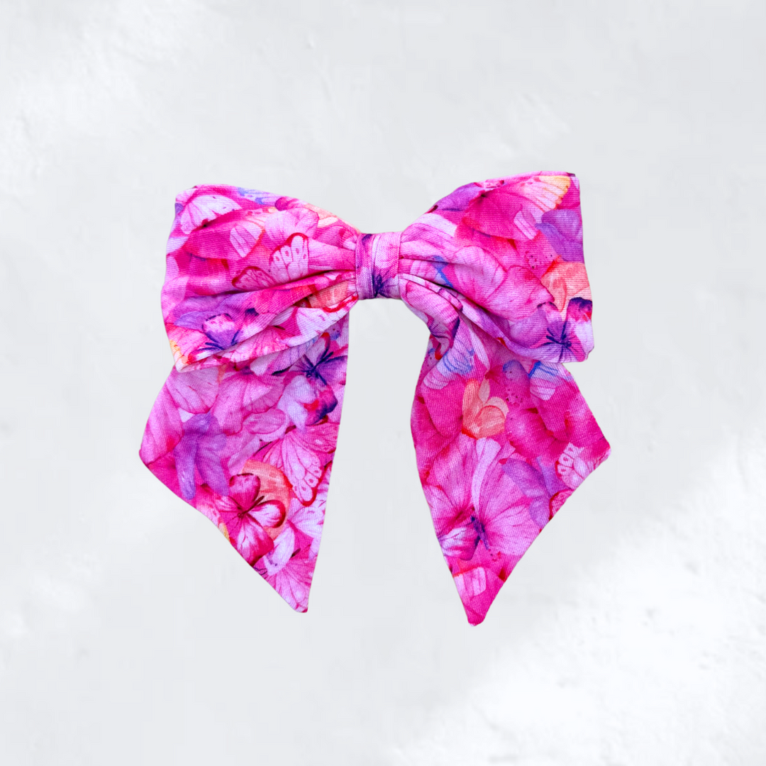 BOW CLIP | PINK BUTTERFLY DREAMS