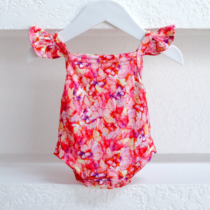 RUFFLE ROMPER | BUTTERFLY DREAMS