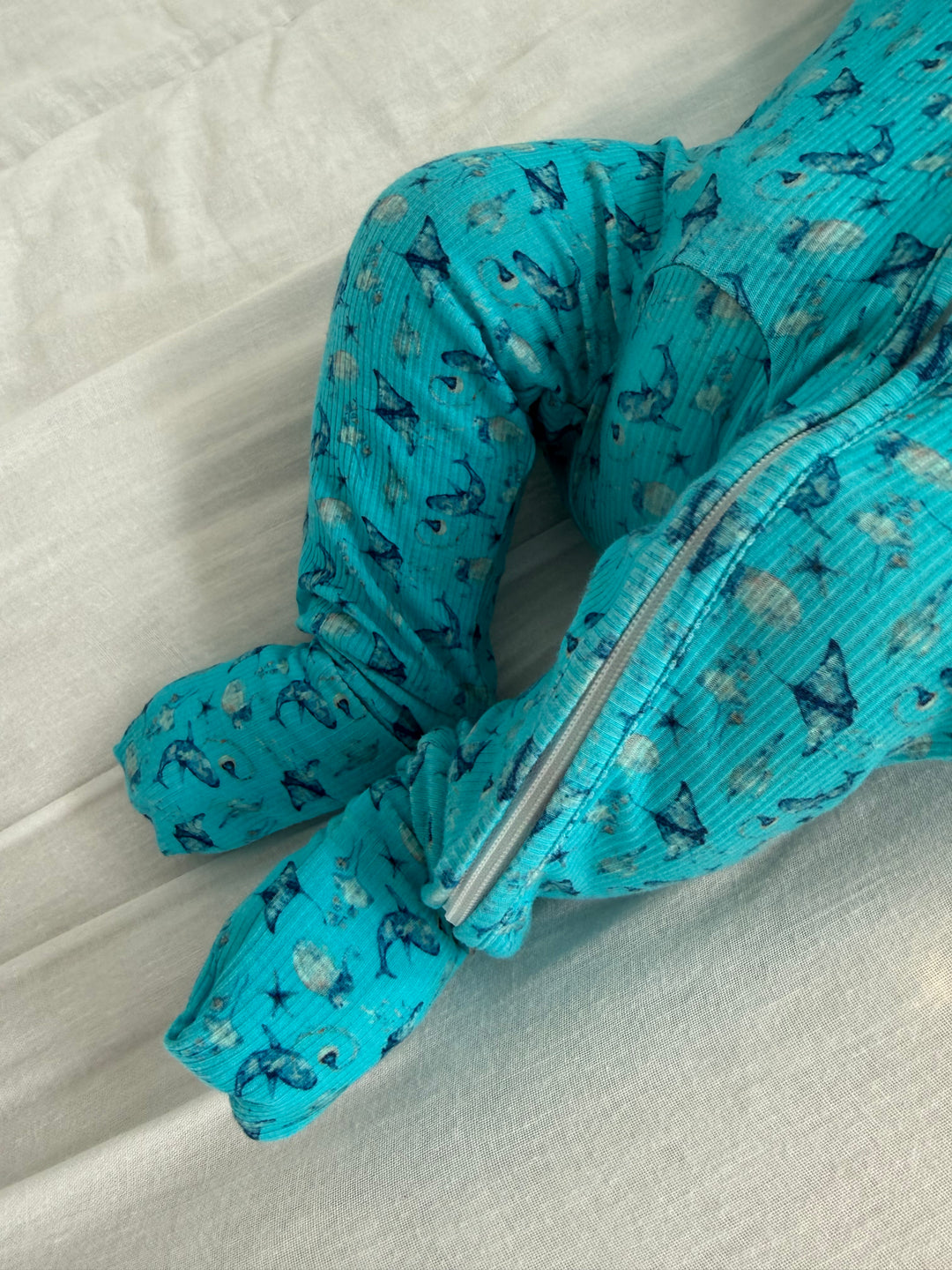 Zipper Onesie - BLUE DEEP OCEAN (PRE-ORDER OCT)