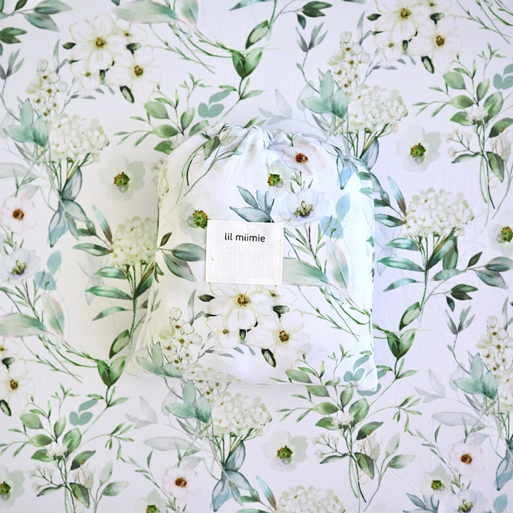 Bassinet Sheet/Change Cover | White Floral