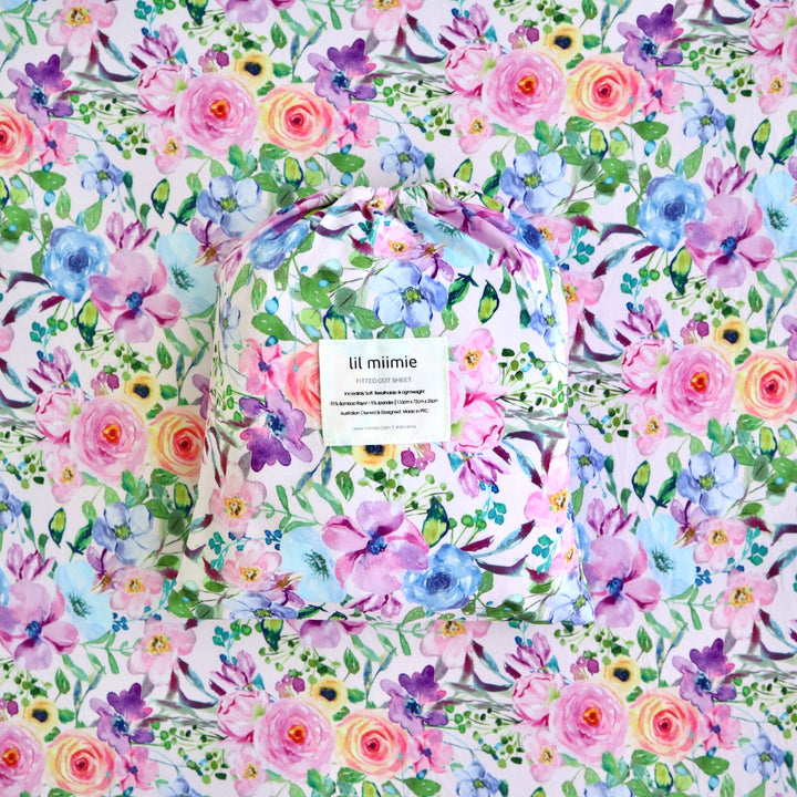 Cot Sheet | Pastel Floral