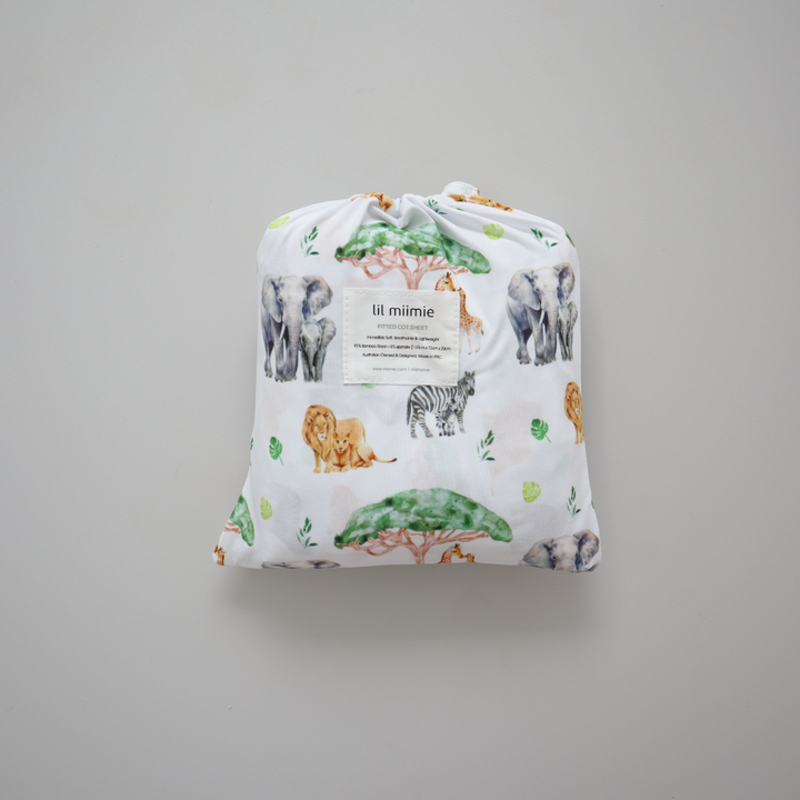 Cot Sheet | Safari Animals