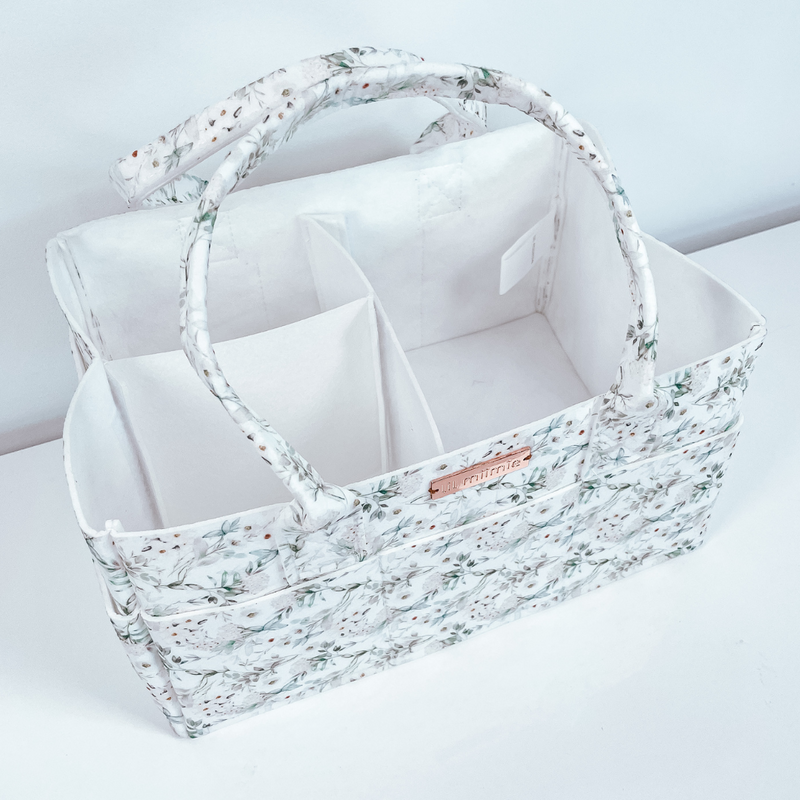 (Pre-Order) Ultimate Caddy Baby Bag - White Floral